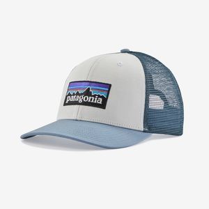 Patagonia P-6 Logo Trucker Hat White w/Light Plume Grey - NWT ( UNISEX )